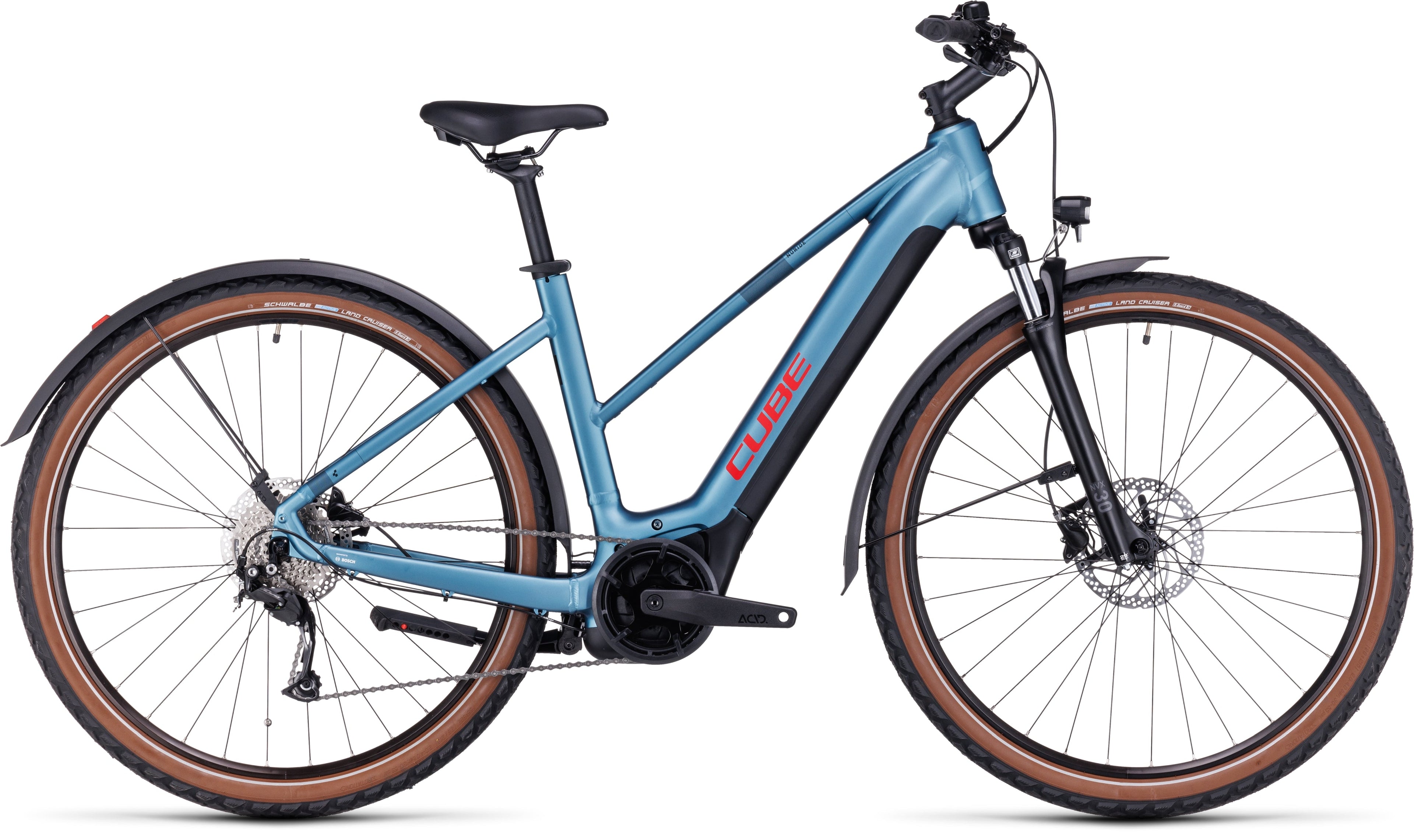 CUBE Nuride Hybrid Performance 500 Allroad metalblue´n´red Trapeze 2024