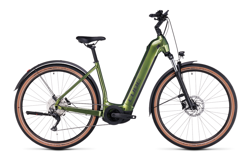CUBE Nuride Hybrid Pro 750 Allroad shinymoss´n´black Easy Entry 2024