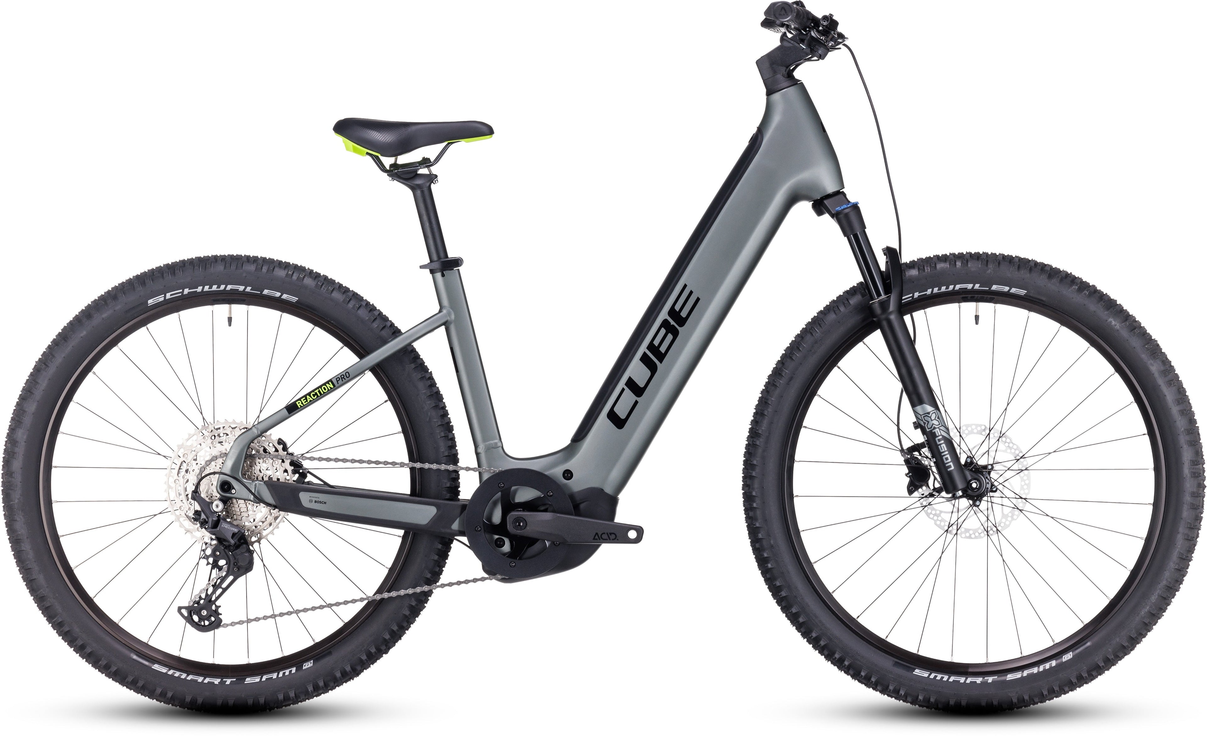 CUBE Reaction Hybrid Pro 500 flashgrey´n´green Easy Entry 2024