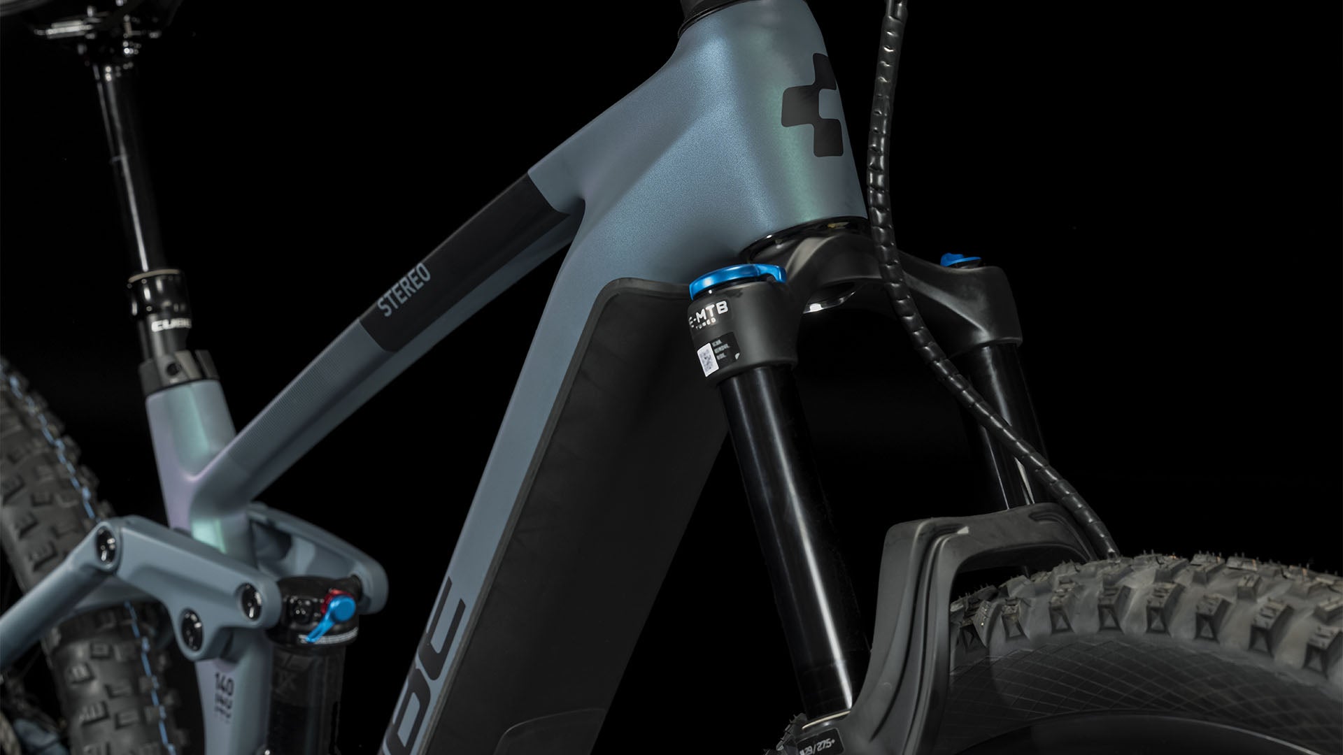 CUBE Stereo Hybrid 140 HPC ABS 750 smaragdgrey´n´blue 2024