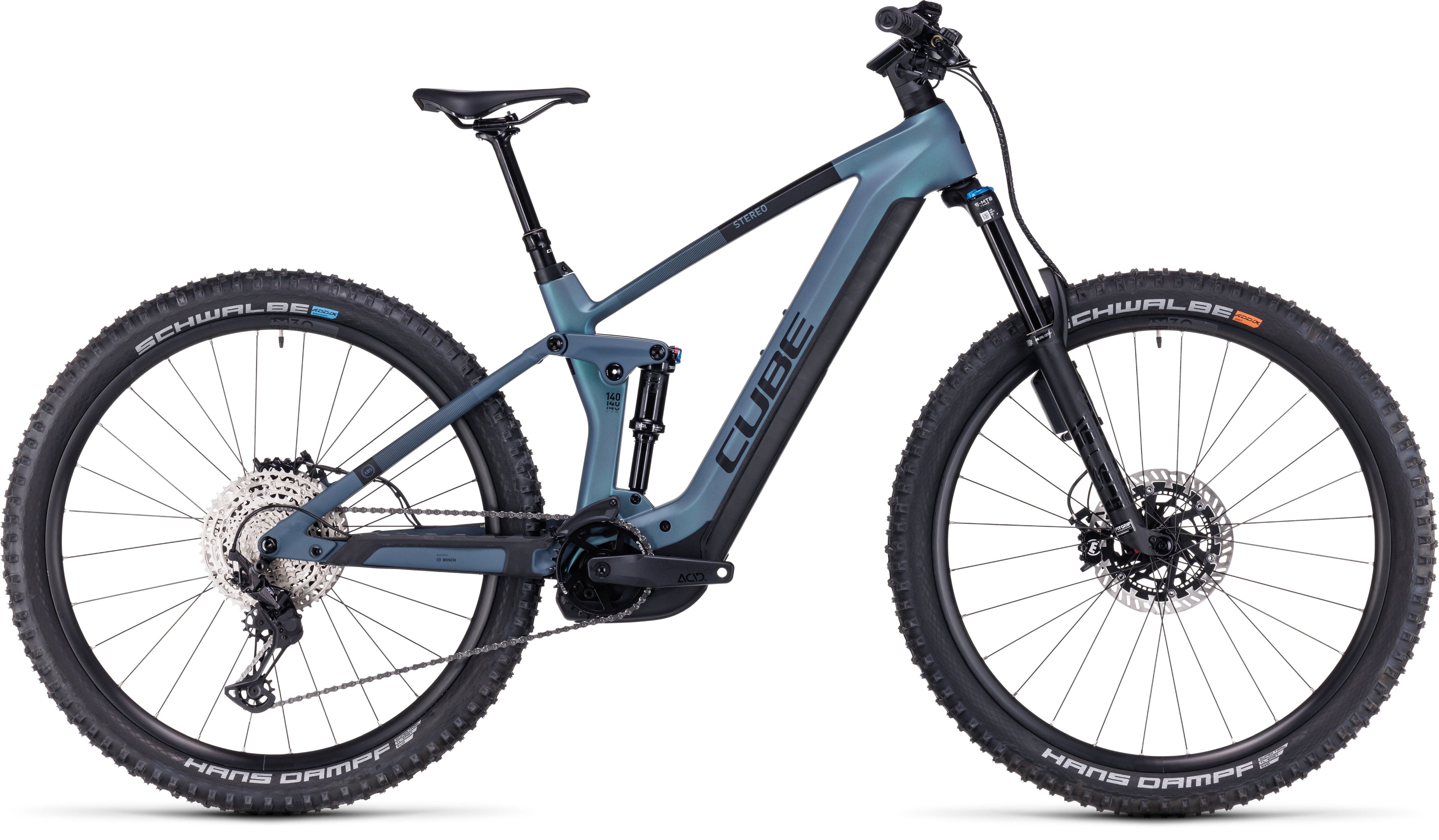 CUBE Stereo Hybrid 140 HPC ABS 750 smaragdgrey´n´blue 2024