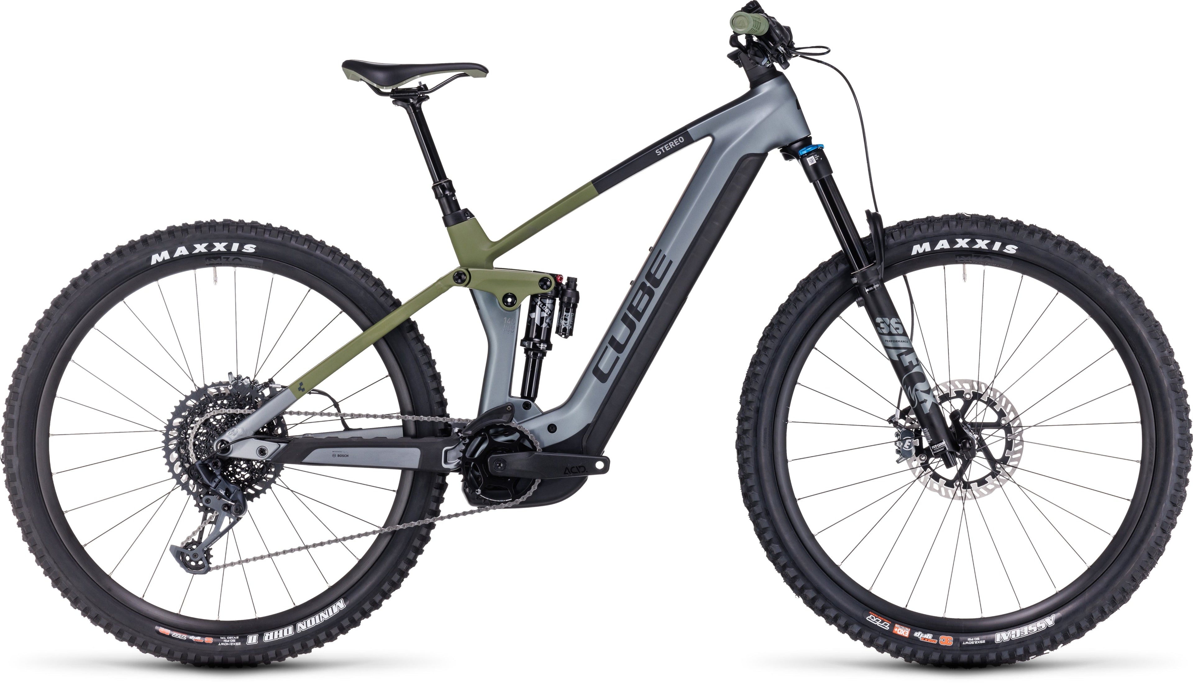 CUBE Stereo Hybrid 140 HPC TM 750 flashgrey´n´olive 2024