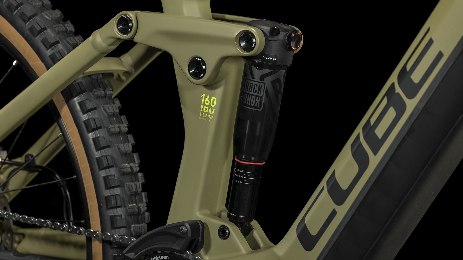 CUBE Stereo Hybrid 160 HPC Race 625 27.5 olive´n´green 2024
