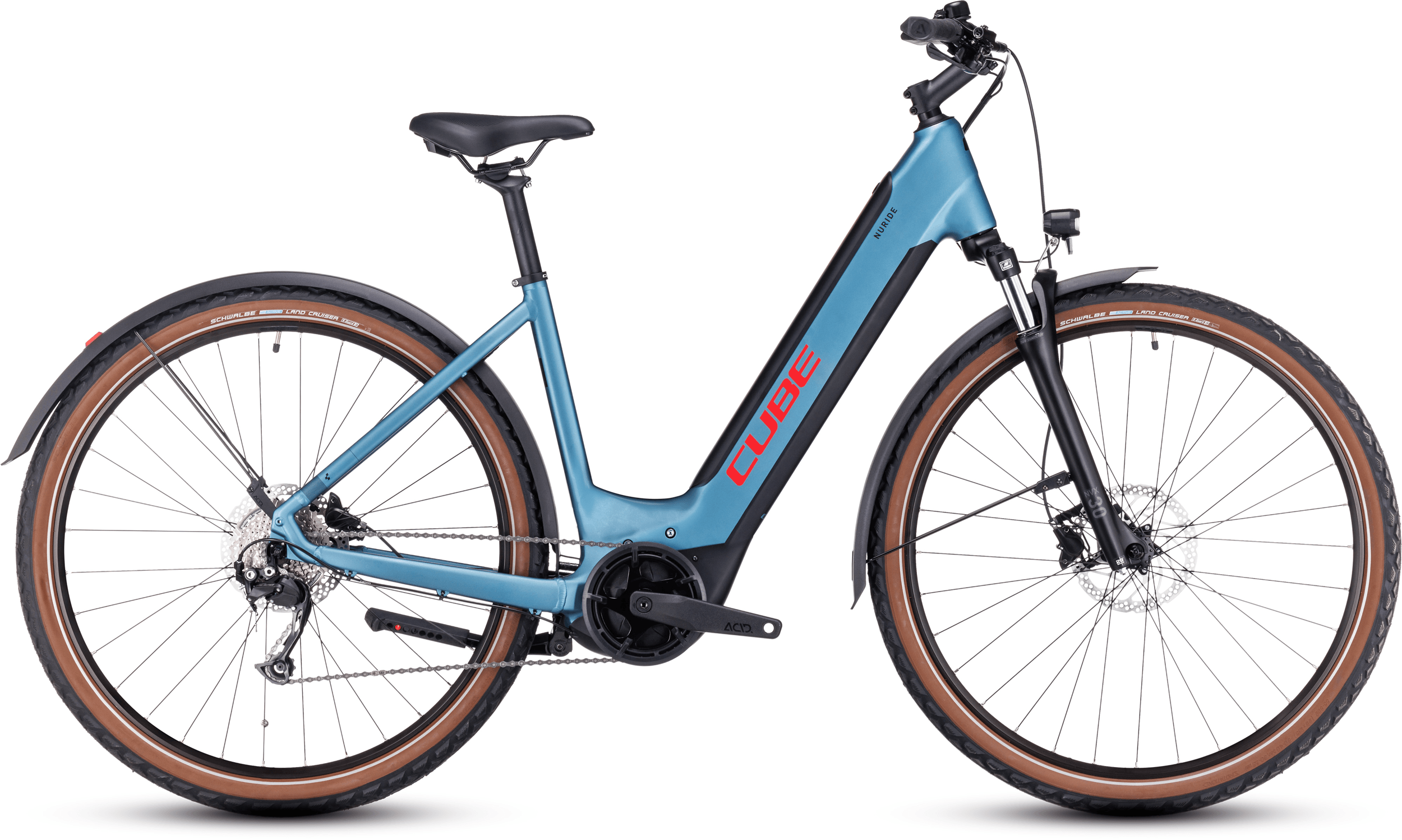 CUBE Nuride Hybrid Performance 500 Allroad Easy Entry metalblue´n´red
